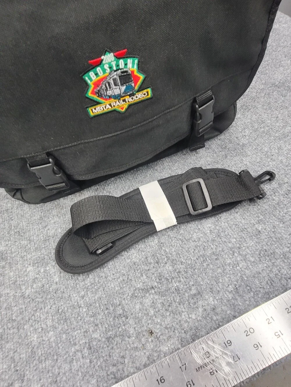 Extremely RARE Vintage 2008 MBTA Rail Rodeo Nylon Soft Shell Brief Laptop Case